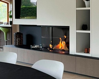 Chimenea de gas TRUE VISION 850V CL/CR (Esquinera)