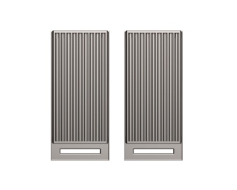 kit 2 parrillas inox FULGOR con placas difusoras de calor