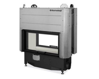 Hogar de leña HEAT DGC 85/47 doble cara. Interior cerámico blanco