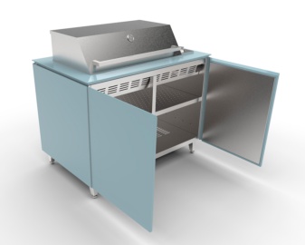 Módulo cocina exterior ADAPT 120 para barbacoa Fulgor con media estantería