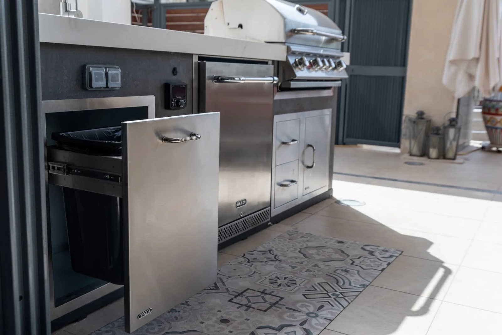 Combo puerta + 2 cajones 76cm inox (interior puerta no incluido) 6