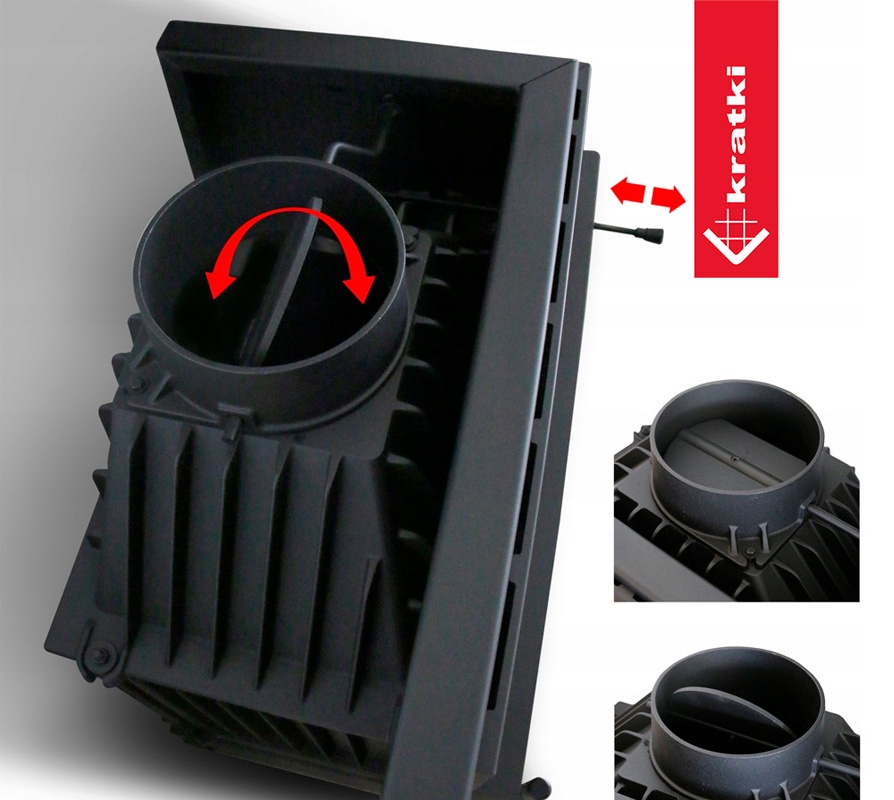 Chimenea de leña ANTEK (Puerta lateral) con cristal cerámico