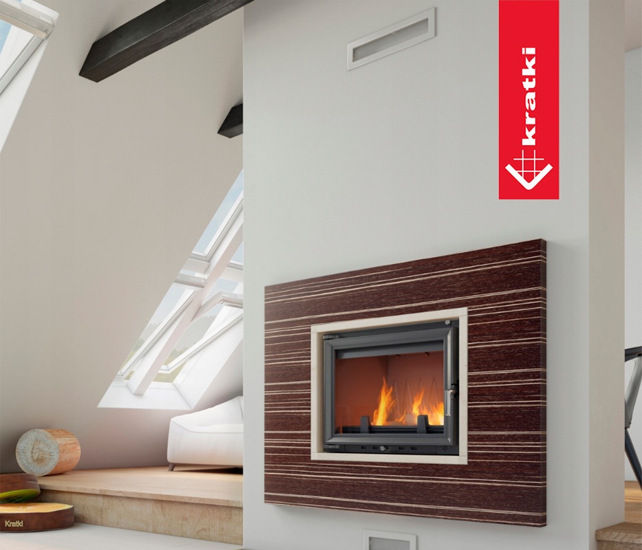 Chimenea de leña ANTEK (Puerta lateral) con cristal cerámico
