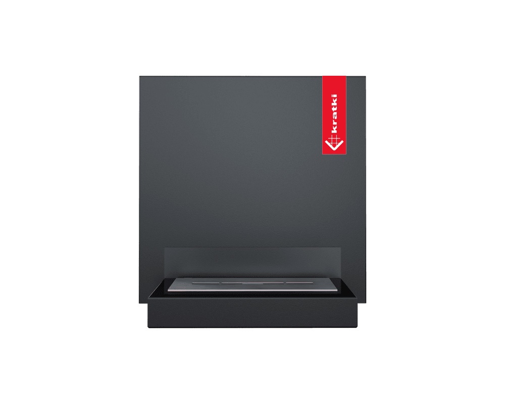 Chimenea de bioetanol de pared PLANK negra 4