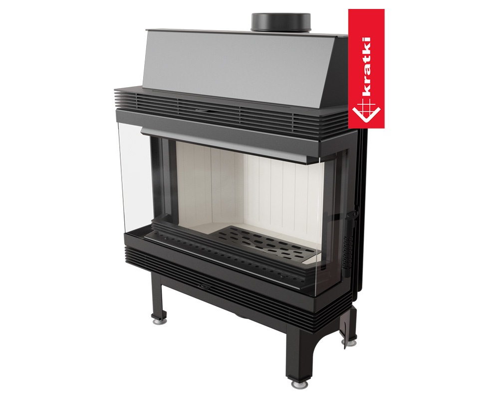 Chimenea de leña BLANKA 11kW doble esquina 