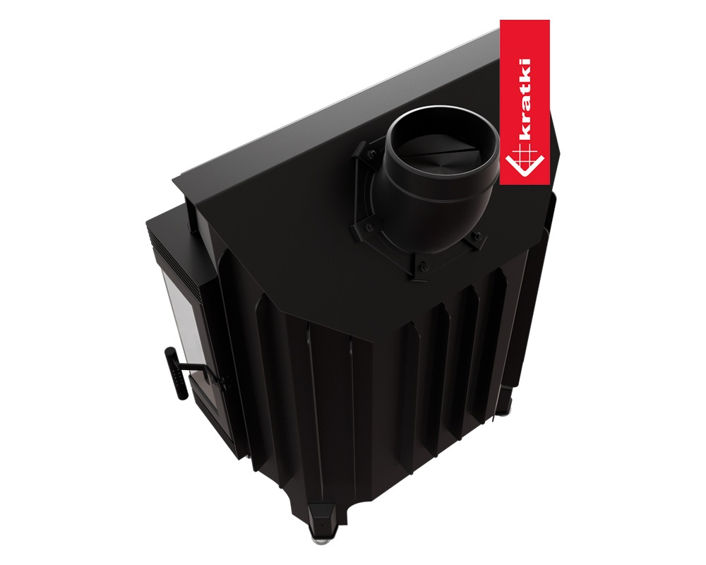 Chimenea de leña BLANKA 11kW doble esquina 