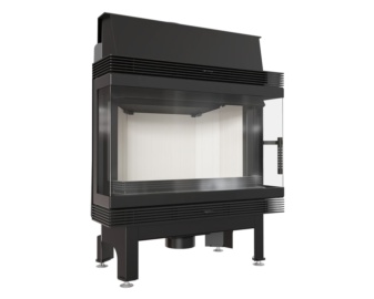 Chimenea de leña BLANKA 11kW doble esquina 