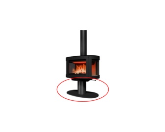 Base redonda para estufa BLACK PEARL