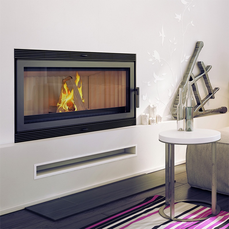 Chimenea de leña BLANKA 16kW Frontal