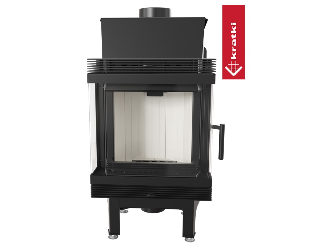 Chimenea de leña BLANKA 8kW doble esquina