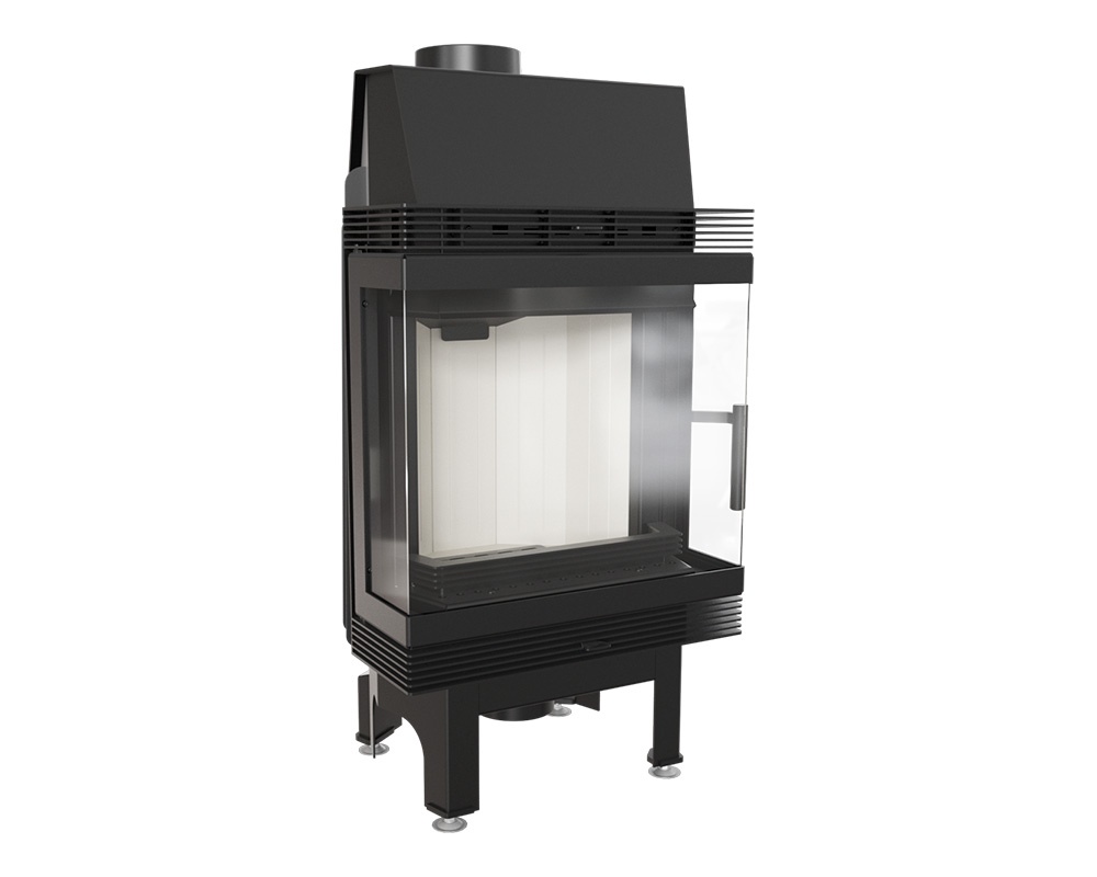 Chimenea de leña BLANKA 8kW doble esquina