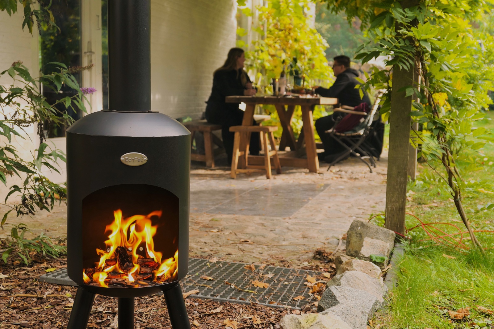 Chimenea de leña exterior BONBINI