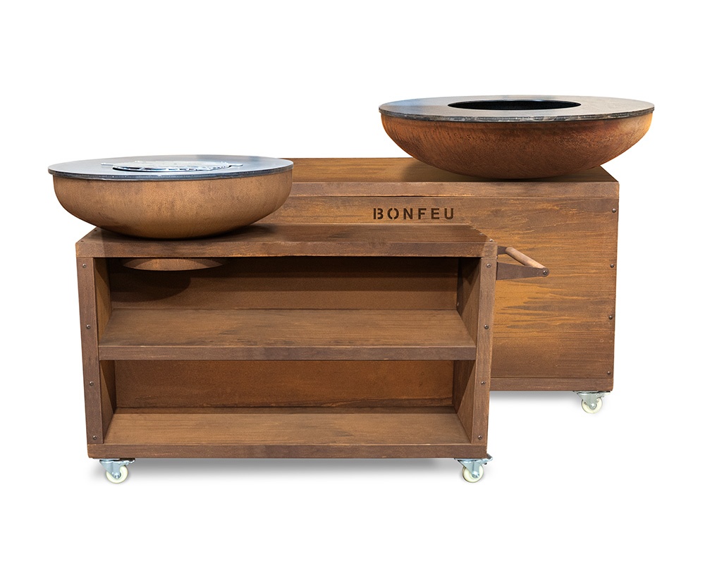 Barbacoa de leña BONBIZA ISLAND CORTEN