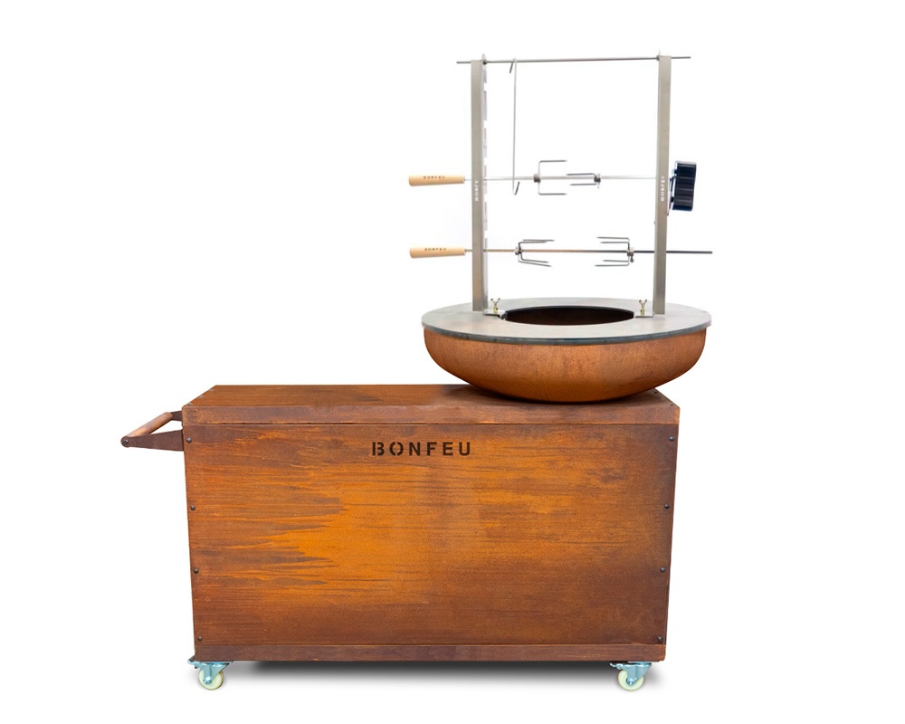 Barbacoa de leña BONBIZA ISLAND CORTEN