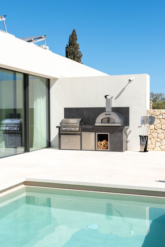 Horno de leña PIZZA BULL 80X60 sin carrito y top antracita 3