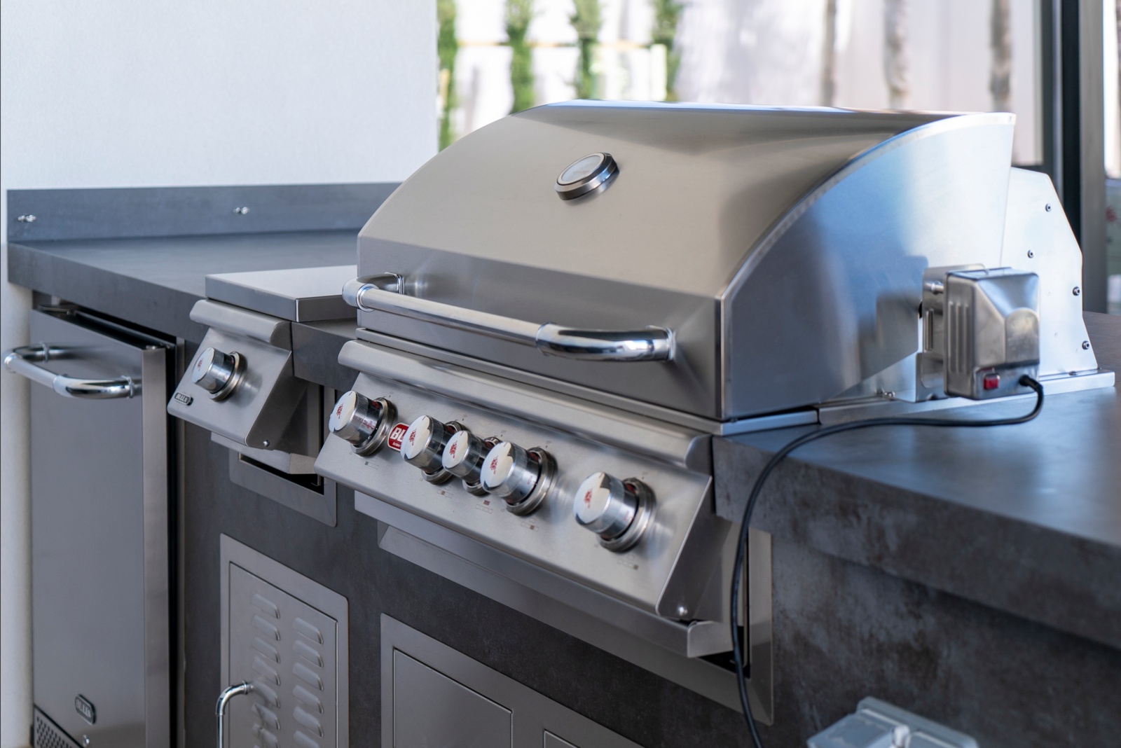Quemador empotrado con quemador bbq integrado 5