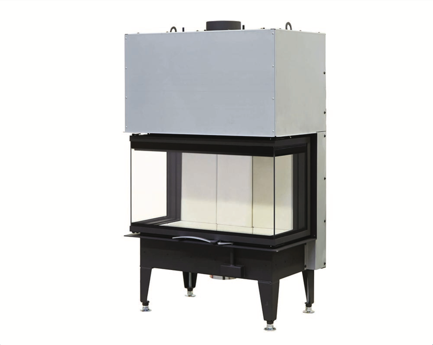 Hogar de leña 75X35X45 S3 2.0 Guillotina - 3 caras
