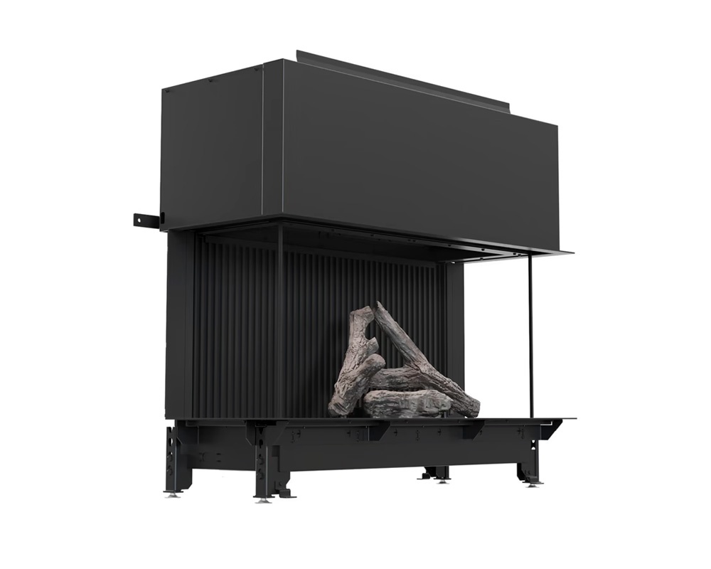 Chimenea de gas LUSSO LR 130-55 cristal doble esquina