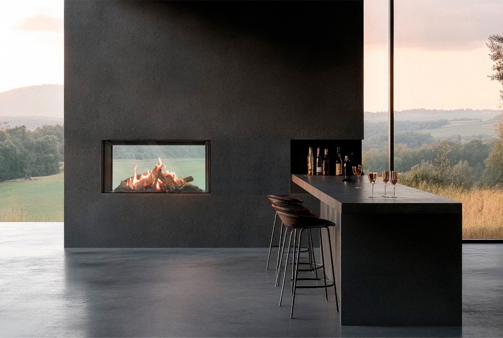 Chimenea de gas LUSSO TUNNEL 130/75