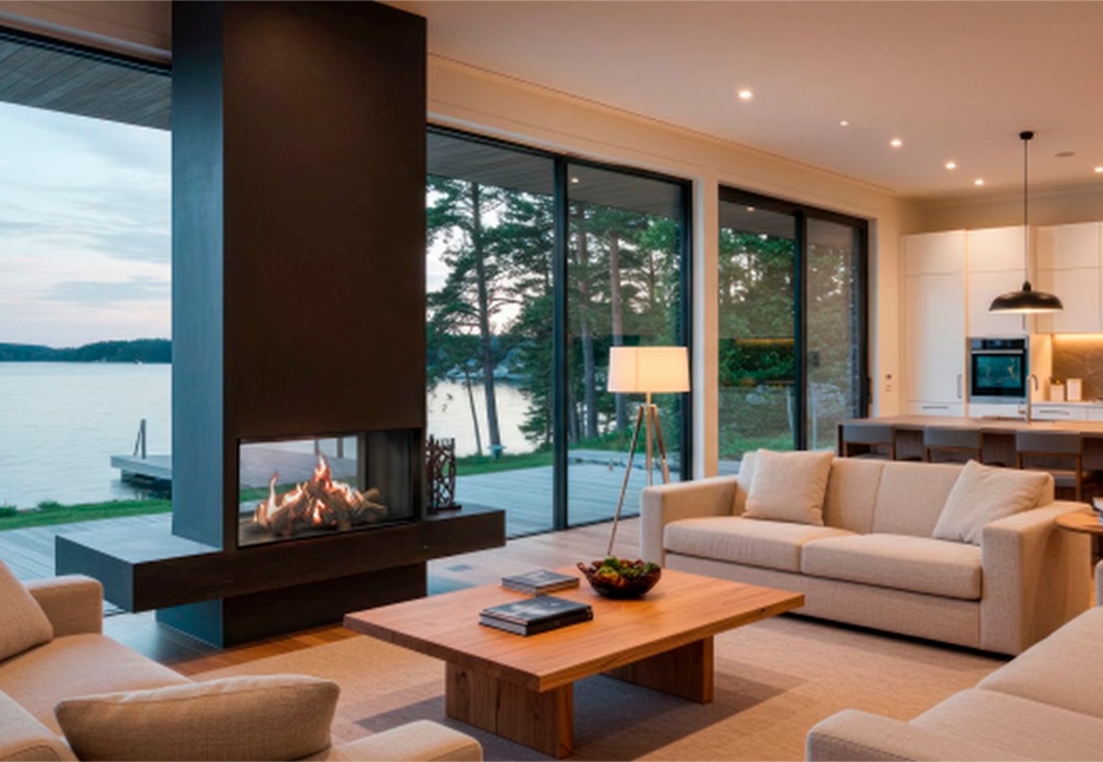Chimenea de gas LUSSO TUNNEL 130/75