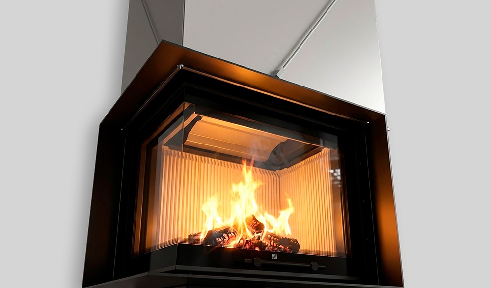 Chimenea de leña esquinera MILANO 610_430 Guillotina 5