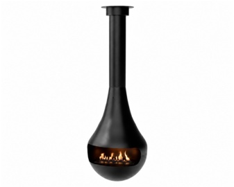 Chimenea de bioetanol PERLA CENTRAL con quemador manual automático BETO 45