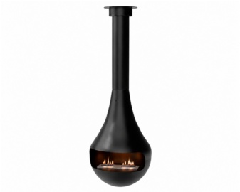 Chimenea de bioetanol PERLA CENTRAL con quemador manual BM50