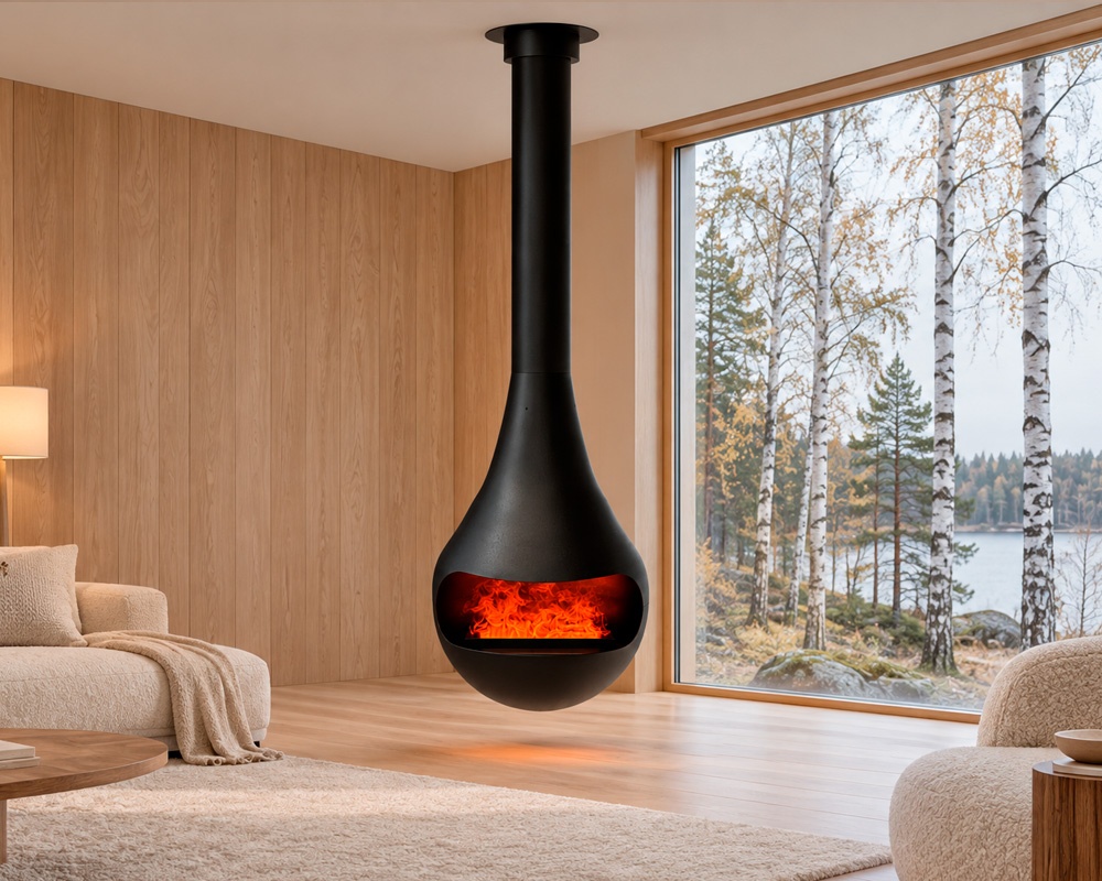 Chimenea eléctrica de vapor PERLA CENTRAL 50 suspendida