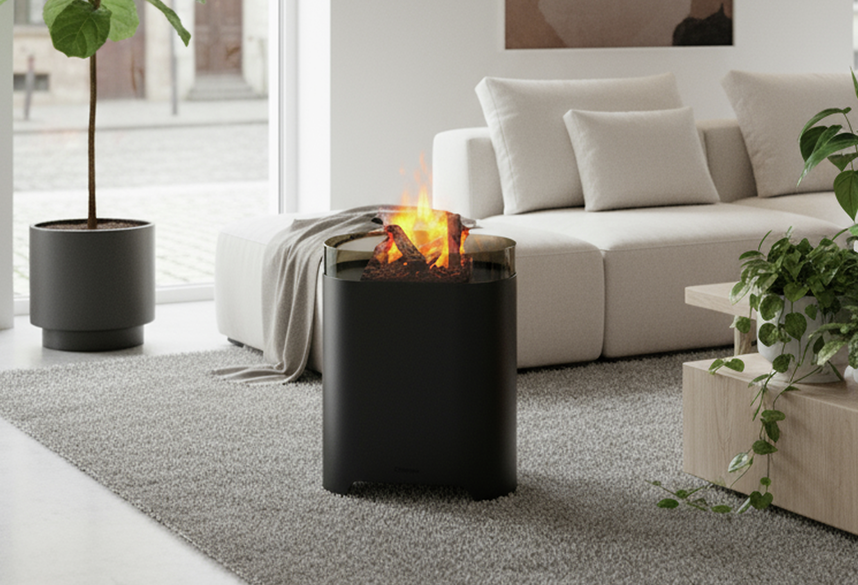 Estufa eléctrica TORN 64 con leños sin calefactor 6