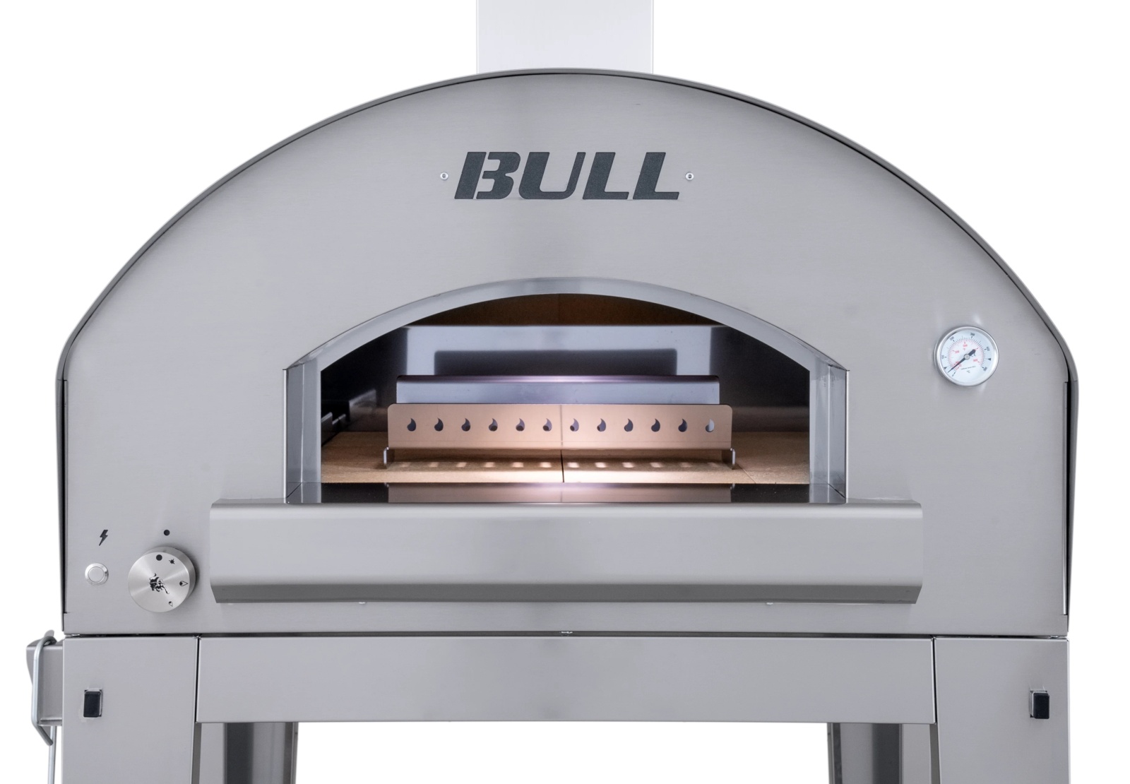 Horno de gas PIZZA BULL 80X60 sin carrito y top inox 3