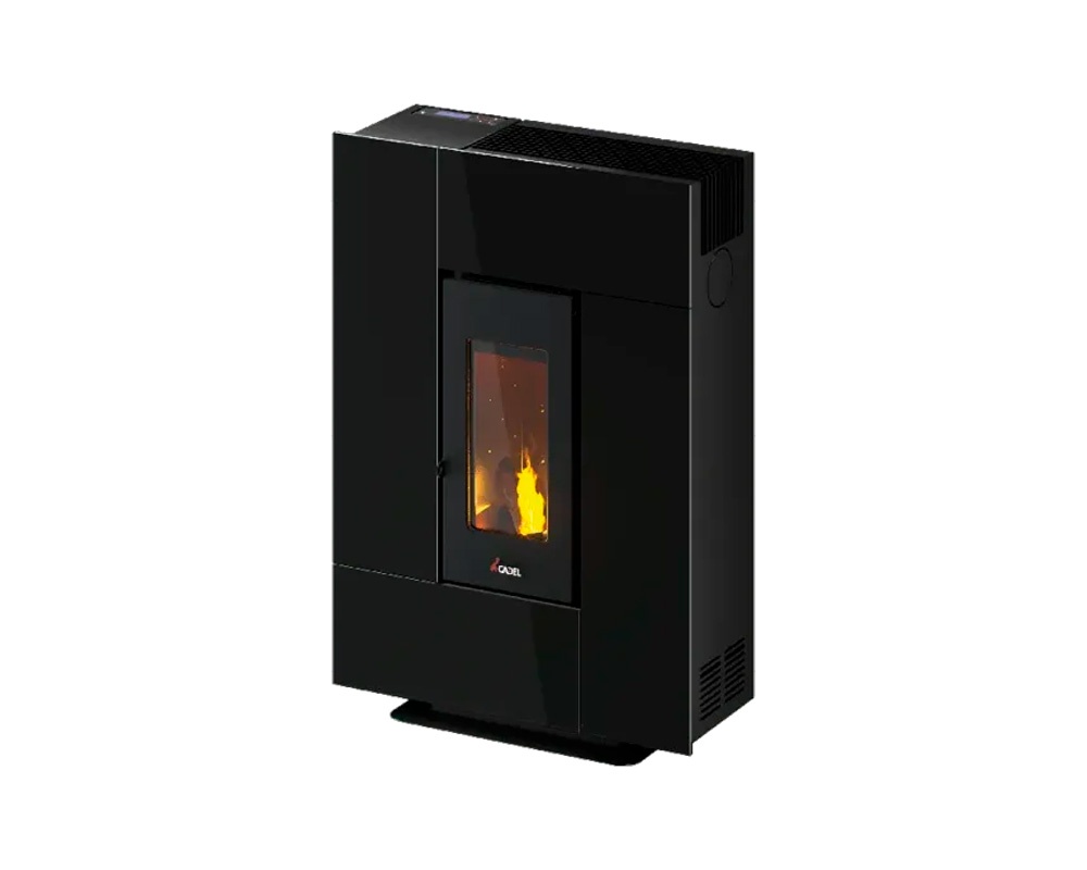 Estufa de pellet GRACE7 Frontal Vetro negro