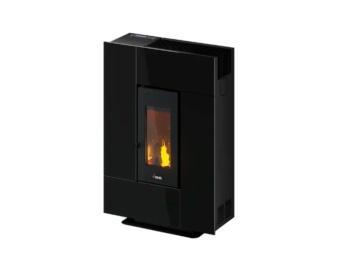 Estufa de pellet GRACE7 Frontal Vetro negro