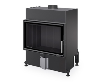 Chimenea de leña HEAT 70.50 int. cerámico negro (Frontal) H4Z06