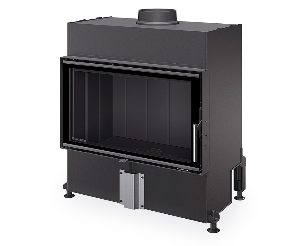 Chimenea de leña HEAT 4G 80.50 int. cerámico negro (Frontal) H4X06
