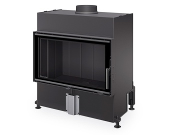 Chimenea de leña HEAT 4G 80.50 int. cerámico negro (Frontal) H4X06