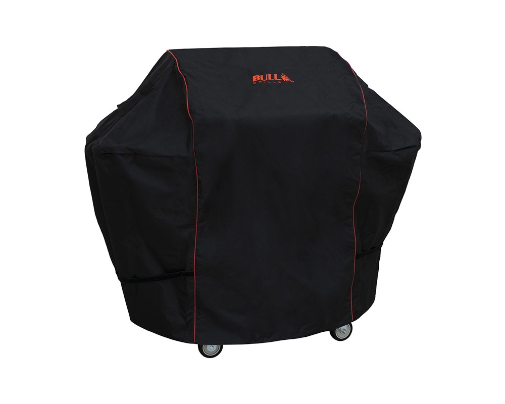 Funda para bbq s/carro de 76cm negra con ribetes rojos