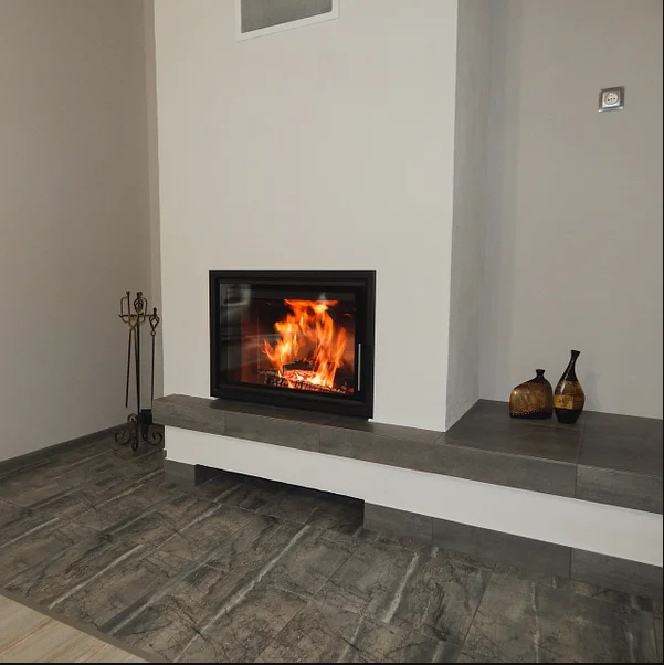 Chimenea de leña HEAT F66/47 (Frontal) Interior refractario beige
