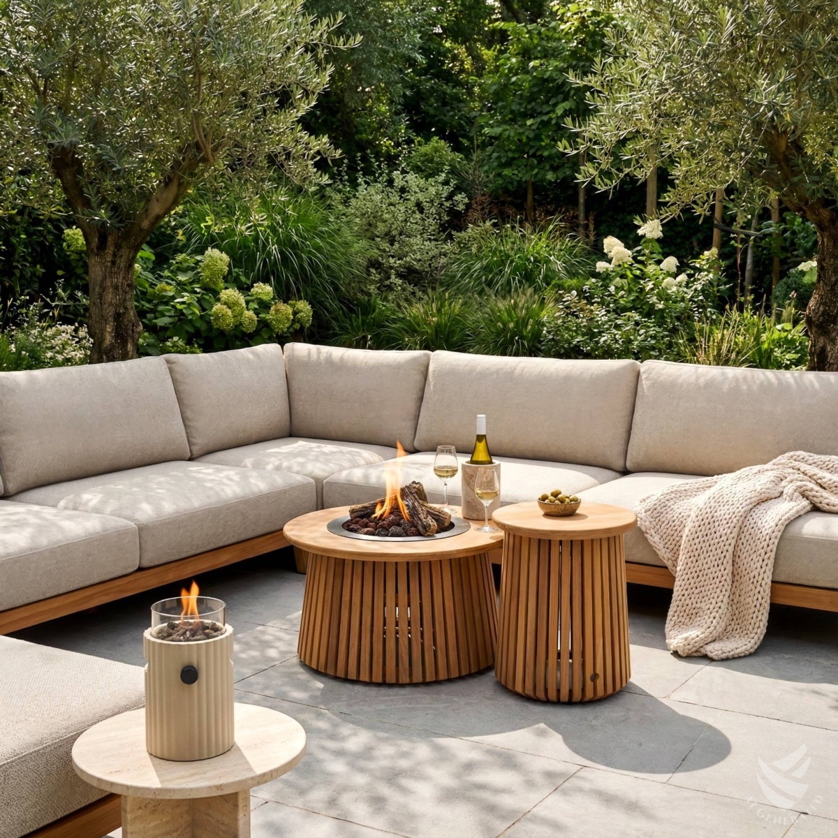 Mesa de exterior LAGUNE ROUND 60 teak 3