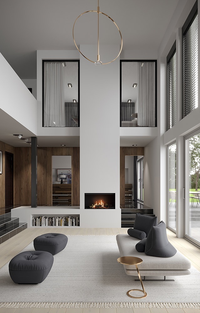 Chimenea de gas MATRIX HYBRID I 1050-500 (frontal) 1