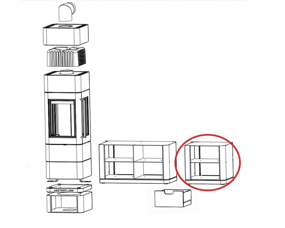 Caja pequeña izquierda/derecha para IVY 1