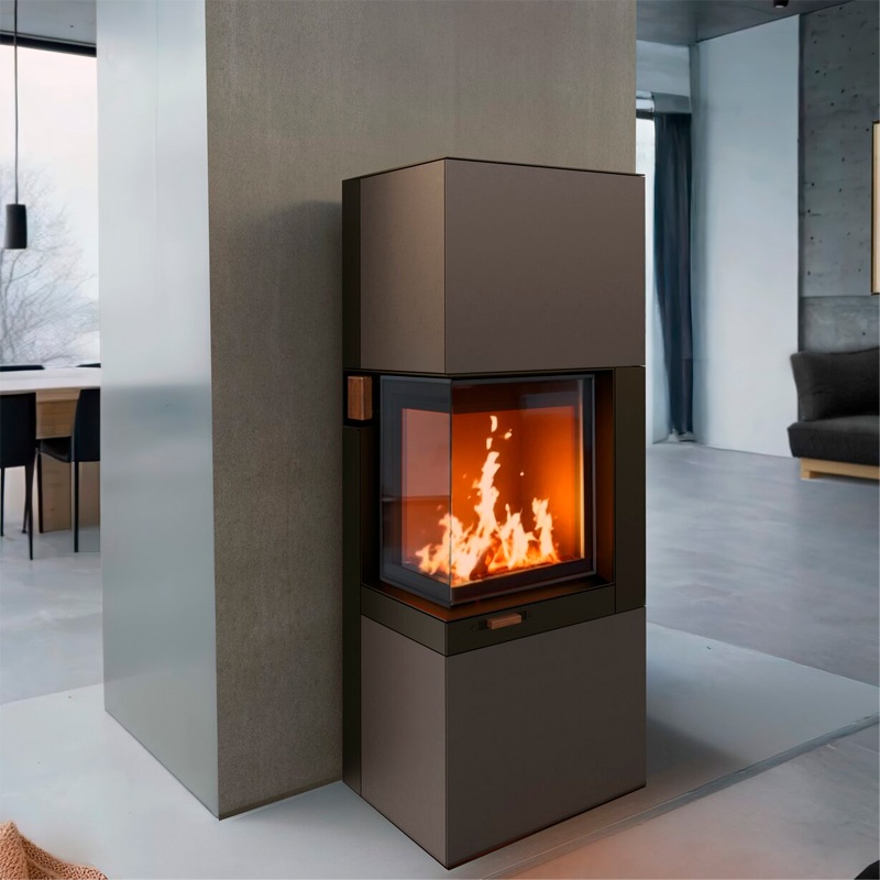 Chimenea KAMIBA 59 K2 esquinera (puerta batiente)