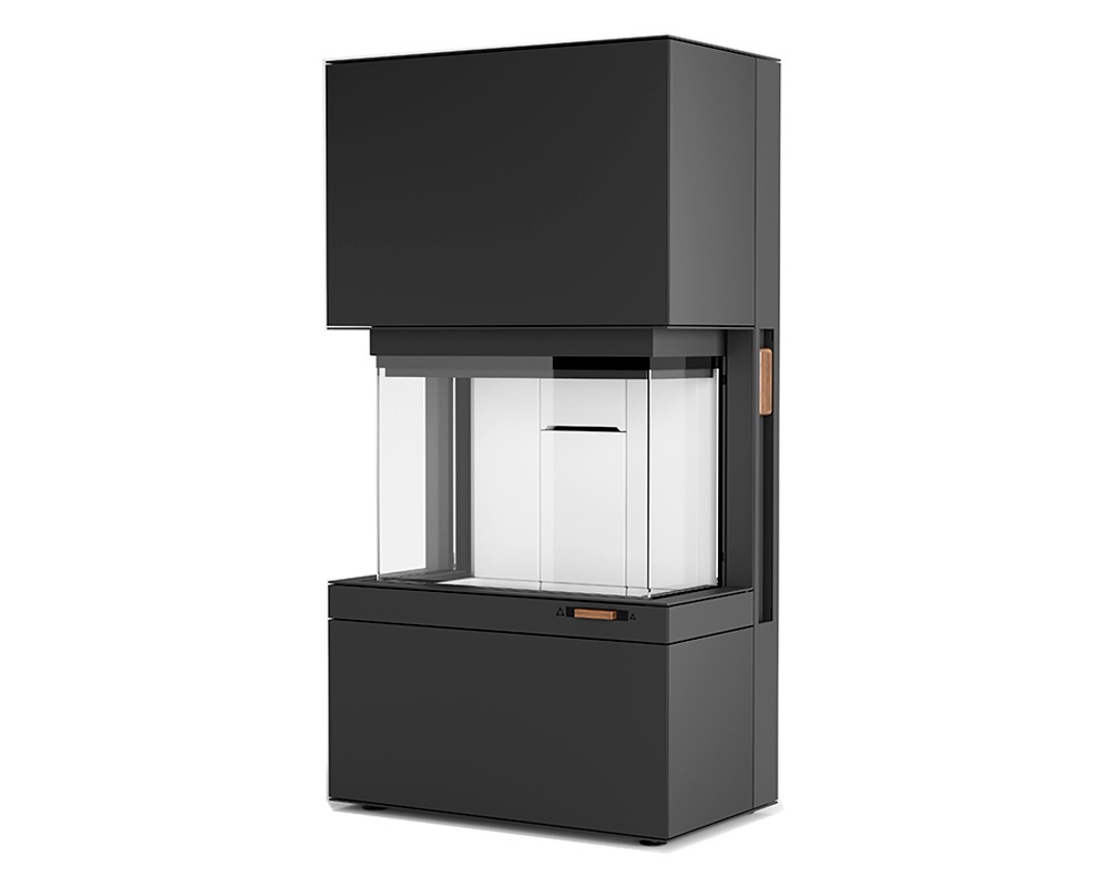 chimenea de leña KAMIBA 76 triple cara (puerta guillotina)