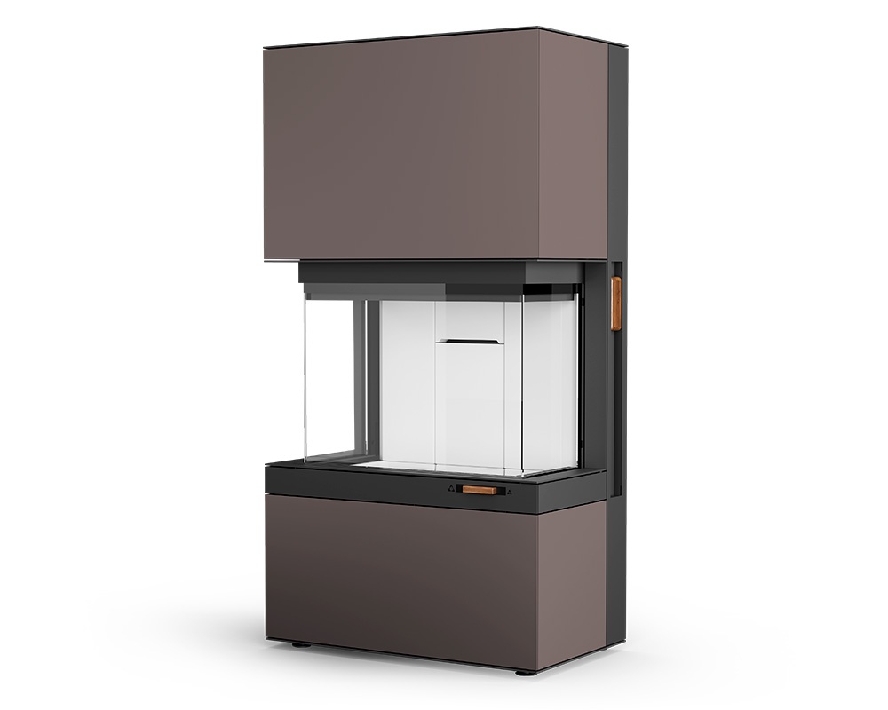 chimenea de leña KAMIBA 76 triple cara (puerta guillotina) 2