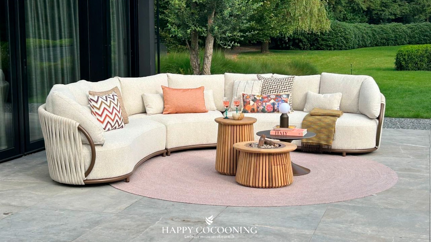 Mesa de exterior LAGUNE ROUND 60 teak