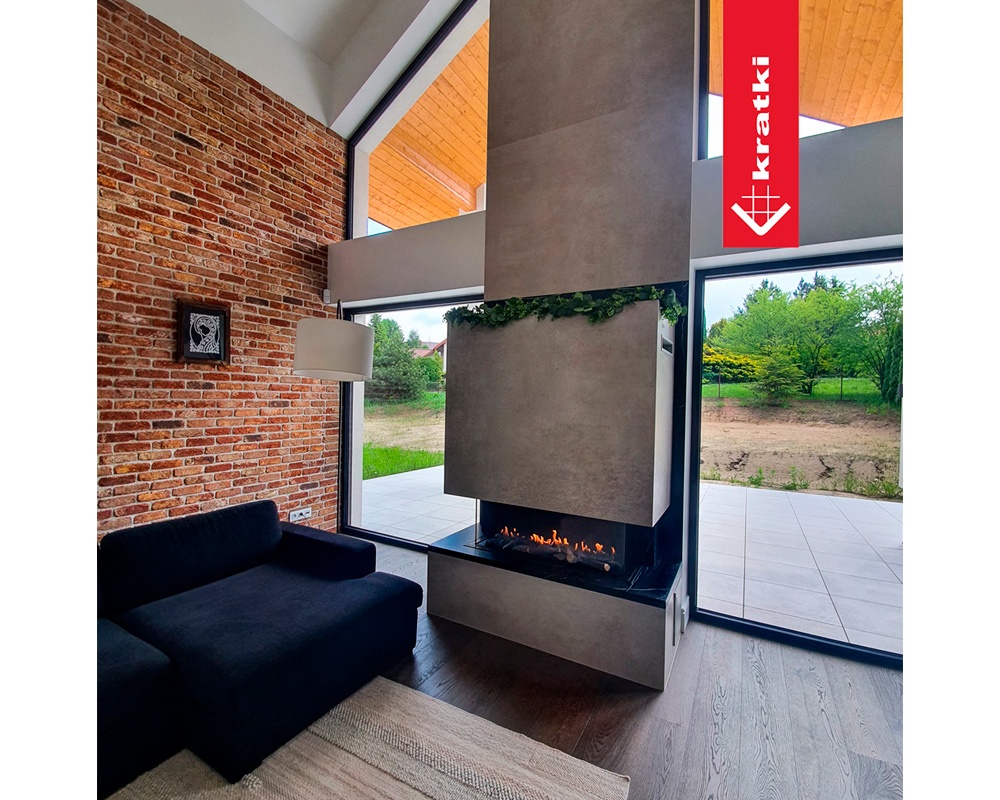 Chimenea de gas LEO 100 doble esquina