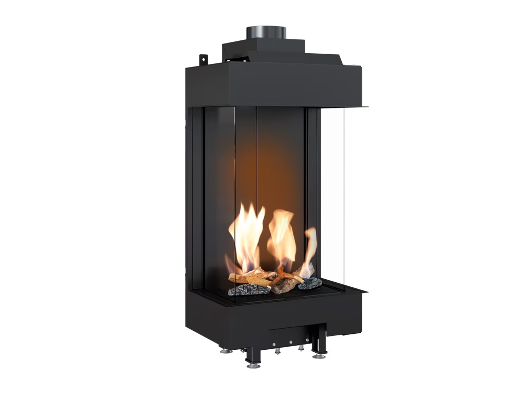 Chimenea de gas LEO 45-68 doble esquina