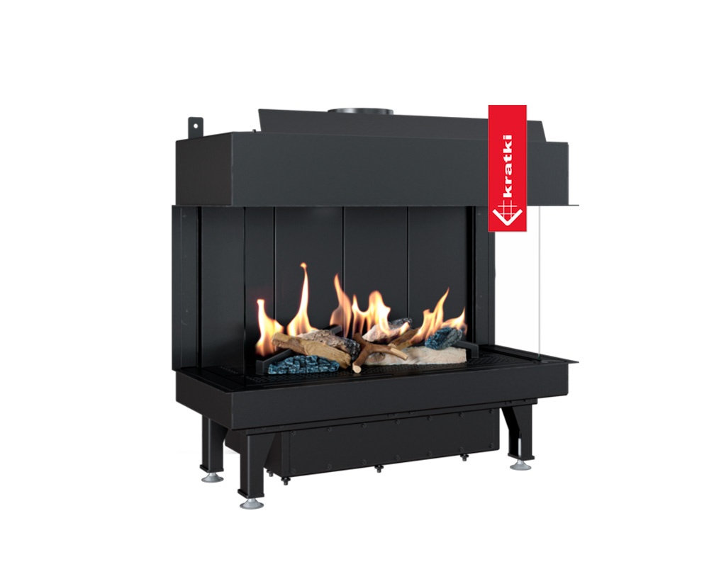 Chimenea de gas LEO 70 doble esquina