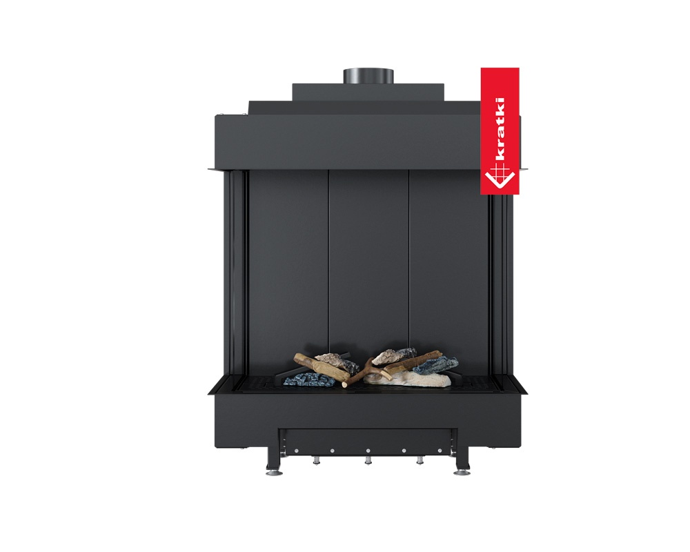 Chimenea de gas LEO 76/62 doble esquina