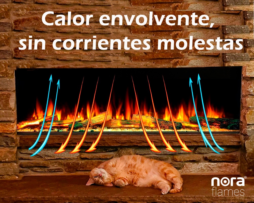 Chimenea eléctrica LICEO 125 con troncos iluminados 6