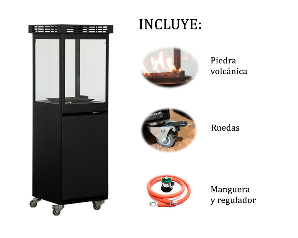 ESTUFA DE GAS PARA EXTERIOR MAVROS NEGRA 1